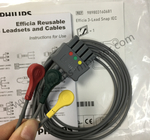Efficia Wielokrotnego użytku kable i zestawy odprowadzeń EKG 3-odprowadzeniowy zatrzask IEC REF 989803160681