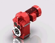 Reduktor prędkości silnika z przekładnią zębatą stożkową z czerwonymi częściami przekładni wału